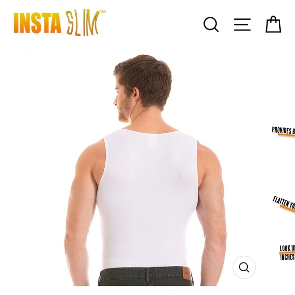 Men’s Insta Slim Compression Muscle Tank - Picture 4 of 6